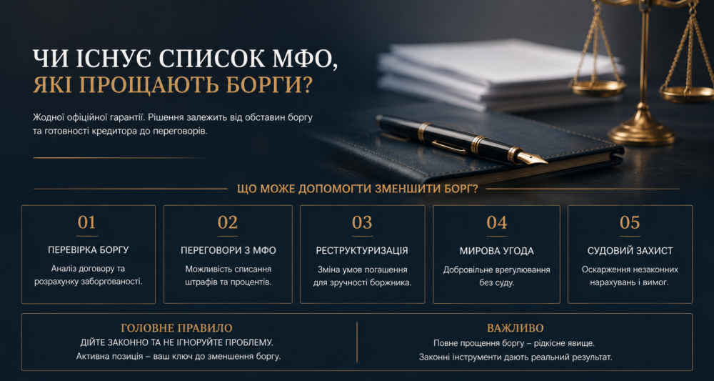 Какие МФО прощают долги в Украине 9 Какие мфо прощают долги
