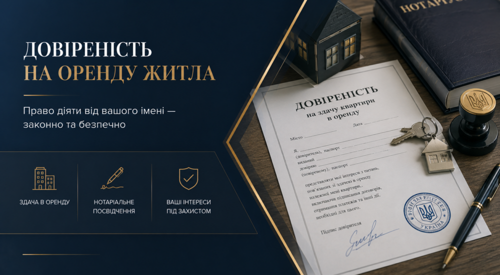 Довіреність на здачу квартири