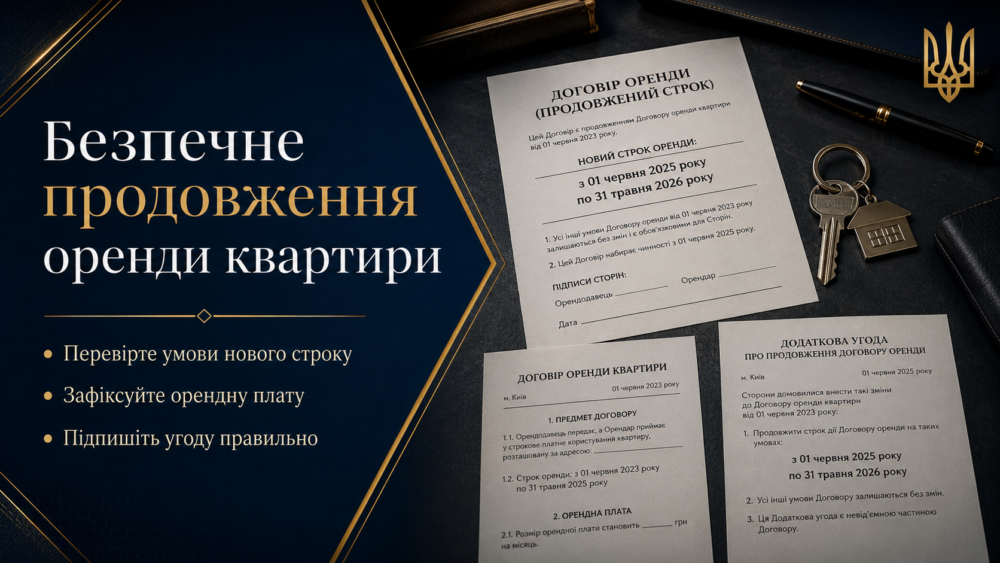 Угода про продовження договору оренди що це і коли вона потрібна