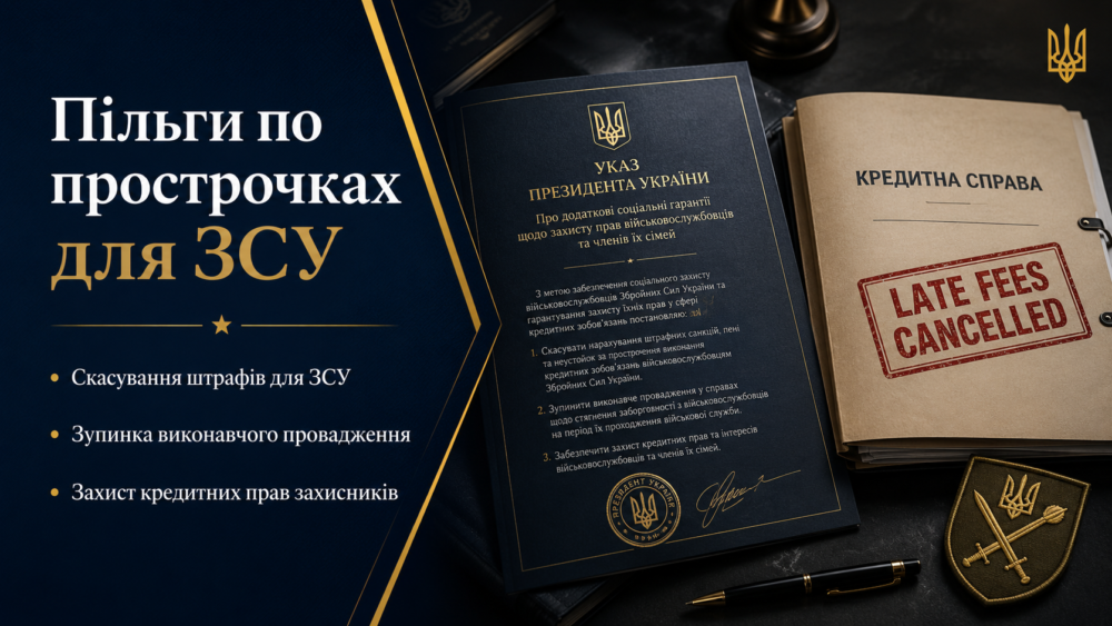 Пільги по прострочкам для ЗСУ як списати відсотки, штрафи і пеню по кредитах