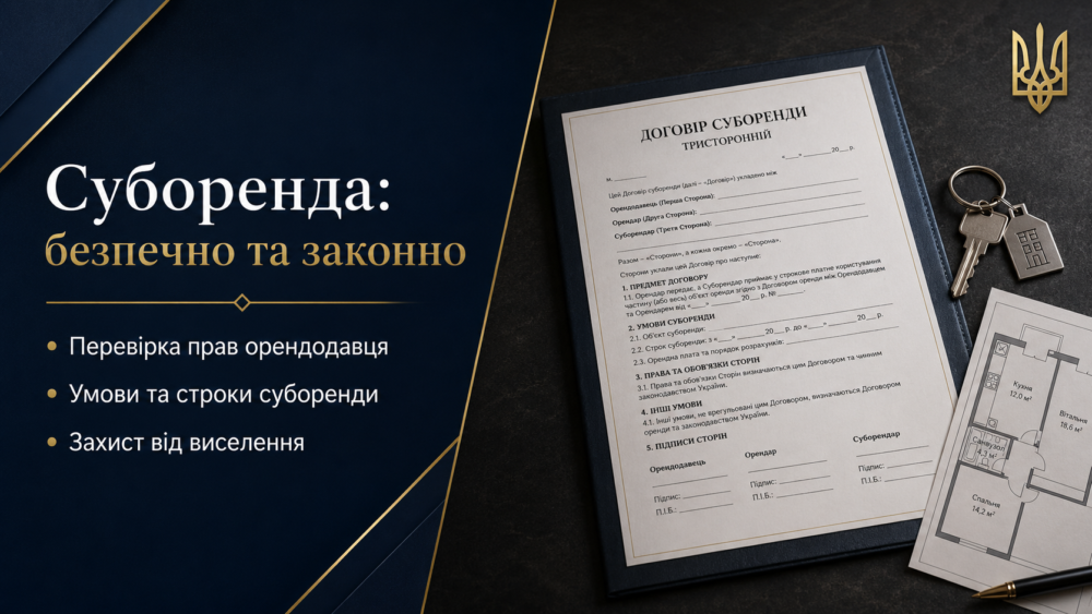 Договір суборенди нерухомості