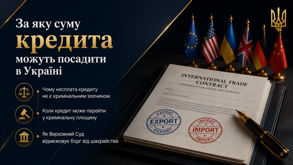 За яку суму кредита можуть посадити в Україні