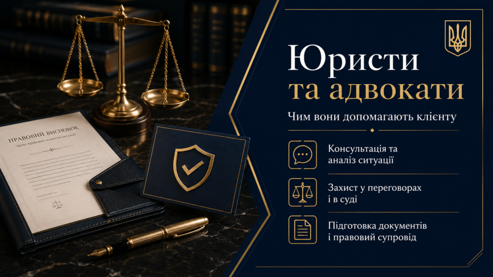 Юристи та адвокати: чим вони допомагають клієнту