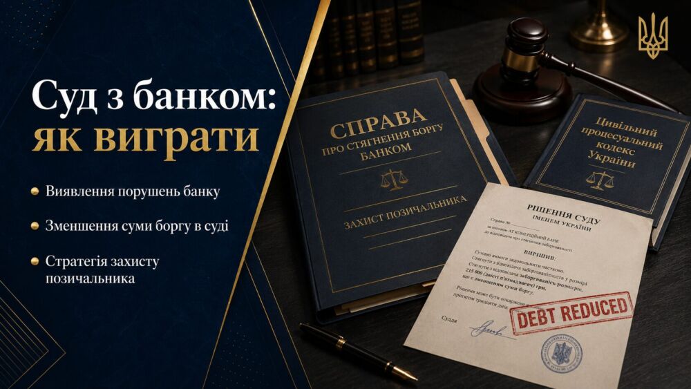Суд з банком: як захиститися, зменшити борг і виграти справу за кредитом