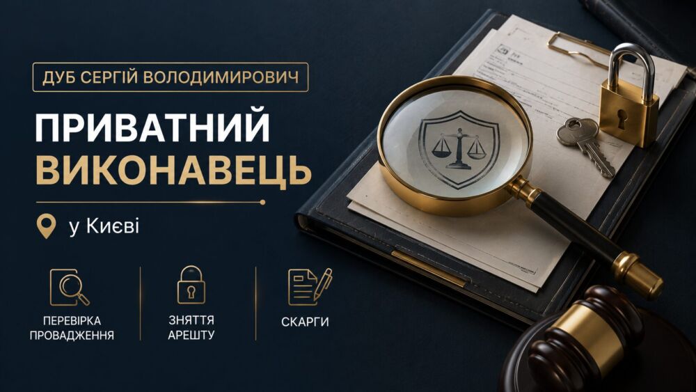 Дуб Сергій Володимирович — приватний виконавець у Київ контакти відгуки телефон 1 Дуб Сергій Володимирович приватний виконавець у Києві: перевірка провадження, зняття арешту та скарги