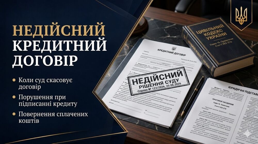 Визнання кредитного договору недійсним: що це означає на практиці